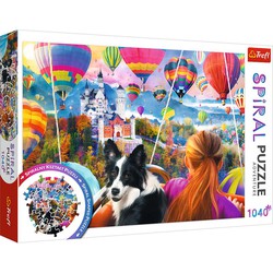 Trefl Trefl Trefl - Puzzels - 1040" - Spiraal Puzzel - Ballonfestival"