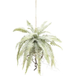 Kunst hangplant Frosted Varen op bal 76 cm | NeverLeafs