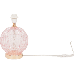 Table Lamp - Crystal Ball - Glass - Pink - 19x19x20cm