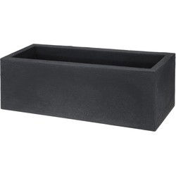 4gardenz® Stone rechthoekige Plantenbak 29x80x29 cm - Steengrijs