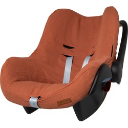 Baby's Only Baby autostoelhoes Maxi Cosi 0+ Breeze - Roest - 100% katoen - Geschikt voor 3-puntsgordel