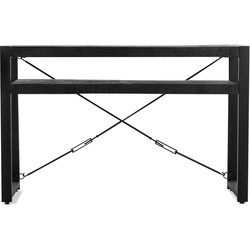 Benoa Britt 2 Shelf Console Table Black 120 cm