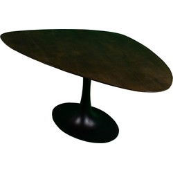 Eettafel Kiezelvorm - Bruin 160cm - O-Poot - Tafel Owen