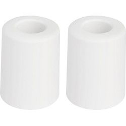 Deltafix Deurbuffer - 2x - deurstopper - wit - rubber - 50 x 35 mm - Deurstoppers