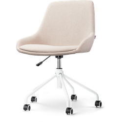Nout-Isa bureaustoel beige - wit onderstel