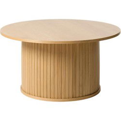Salontafel Ø90cm Eikenhout - Naturel - Tafel Nola