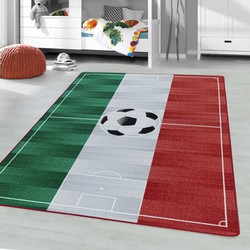 Tapijtenloods Play Vloerkleed Kinderkamer Voetbal Italië Laagpolig- 100x150 CM