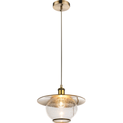 Klassieke hanglamp Nevis - L:30cm - E27 - Metaal - Brons