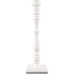 Home sweet home tafellamp Woodi square ↕ 38 cm - wit whitewash