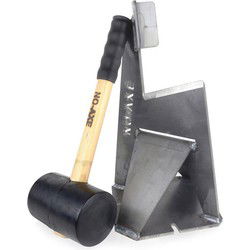 NO-AXE Hortus Houtklover blank staal met hamer