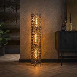 Hoyz Collection - Vloerlamp Weaver Cylinder Ø25 122cm  XL - Zwart Nikkel