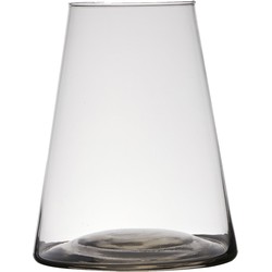 Hakbijl Glass Bloemenvaas Donna - transparant - glas - 17 x 30 cm - home-basics vaas - Vazen