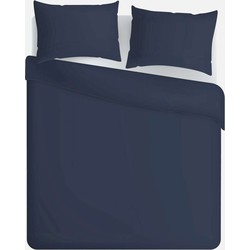 Larson - Luxe hotelkwaliteit dekbedovertrek - Tweepersoons - 140x220cm - Donkerblauw