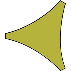 Schaduwdoek Driehoek 3,6x3,6x3,6 Lichtgroen met Bevestigingsset