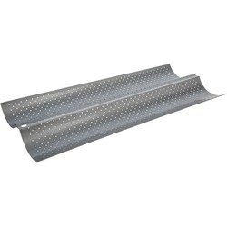 Decopatent® Stokbroodvorm - Bakvorm voor Stokbrood - 2 rijen - Baguette bakvorm - Stokbroodvorm patisse - 38 x 16.5 x 2 Cm