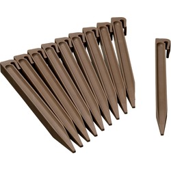 Grondpennen voor borderranden taupe H26,7x1,9x1,8 cm set 10 stuks - Nature