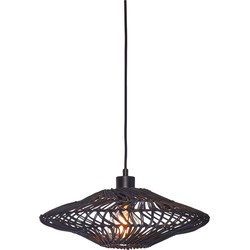 Hanglamp Zanzibar - Rotan Zwart - Ø40x12cm