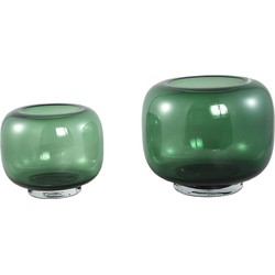 PTMD Vaas Mexx - 27x27x25cm - Glas - Groen