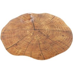 Placemat - boomstam print - kruk/kunststof - Rond - 38cm - onderlegger - Placemats