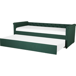LIBOURNE - Onderschuifbed - Donkergroen - 90 x 200 cm - Polyester
