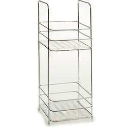 Arte r Badkamerrekje - 2-laags - chroom - 17 x 42 cm - Douche- en badrekjes