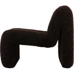 PTMD Fauteuil Oslo - 64x87x70 cm - Textiel - Bruin