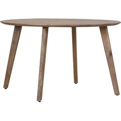 Eettafel Rond 130cm - Naturel - Mangohout - Tafel Oslo