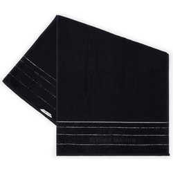 Riviera Maison Handdoeken 50x100 - RM Elegant Towel - Zwart - 1 Stuks