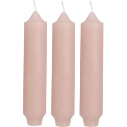 Palermo kaarsen set 3 stuks dia. 3.5 x H 17 cm zacht roze