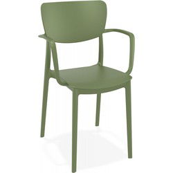 Stoel met armleuningen GRANPA 54x53x82 cm Groen