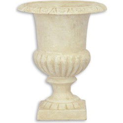kleine gietijzeren urn - wit