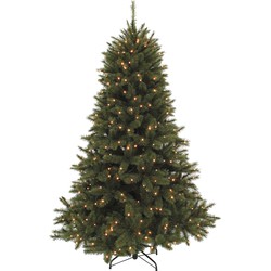 Forest Frosted Pine kunstkerstboom donkergroen LED d130 h185 cm - Triumph Tree