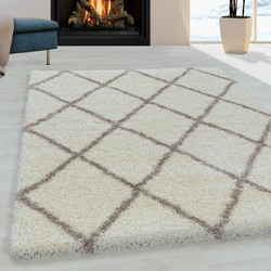 Tapijtenloods Harmony Soft Shaggy Hoogpolig Vloerkleed Creme- 280x370 CM