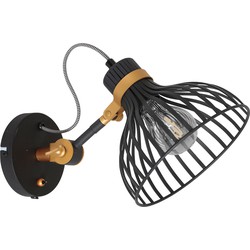 Anne Lighting wandlamp Dunbar - zwart - metaal - 3088ZW