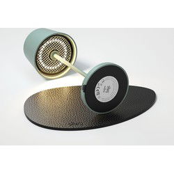 Silwy x Sompex | Tafellamp MONACO | Olijf groen | oplaadbare tafellamp | Magnetisch | Ideaal voor camping of boot