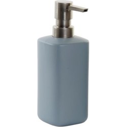 Zeeppompje/zeepdispenser lichtgrijs polystone 300 ml - Zeeppompjes