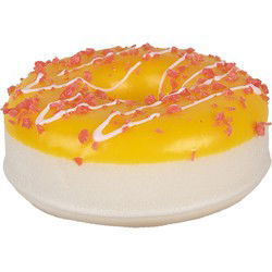Clayre & Eef Decoratie Donut Ø 8x3 cm Geel Kunststof