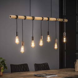 Hoyz - Hanglamp Bamboo Wikkel - 7 Lampen - 120x6x150
