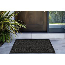 Droogloopmat Rotterdam - Deurmat Binnen – 100% Polyamide, Sterk & Duurzaam - Grijs- 40x60 CM