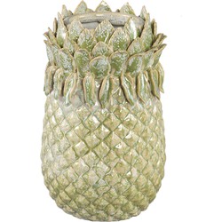 PTMD Tamiah Green ceramic pineapple shaped pot high L