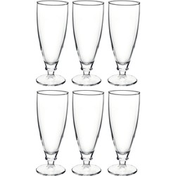 Bormioli Rocco Bierglazen Harmonia - 6x - op voet - 380 ml - Bierglazen