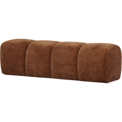 WOOOD Mojo Eetbankje 164 cm Mojo - Ribstof - Roest Bruin - 49x164x45