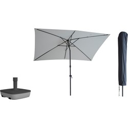 Kopu® Sevilla Parasol Rechthoek 200x300 cm met Hoes en voet - Creme