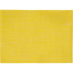 4x stuk Placemats geel gevlochten/geweven print 45 x 30 cm - Placemats