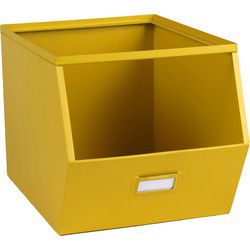 Urban Living Stapelbare opbergmand - Open Metal Box - 23 x 32 x 21 cm - Opbergmanden