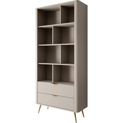 Meubella - Boekenkast Lima - Beige - 88 cm