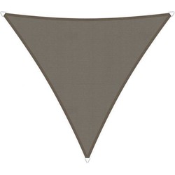 Compleet pakket: Sunfighters waterdicht driehoek 4x5x5.4m Taupe met RVS Bevestigingsset en buitendoekreiniger