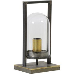 Tafellamp lantaarn 17x14x32,5 cm JELLE brons