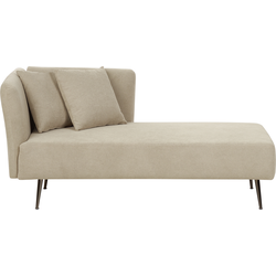 Beliani RIOM - Chaise longue-Beige-Polyester