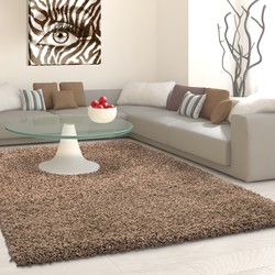 Tapijtenloods Basic Shaggy vloerkleed Caramel Hoogpolig- 160x230 CM